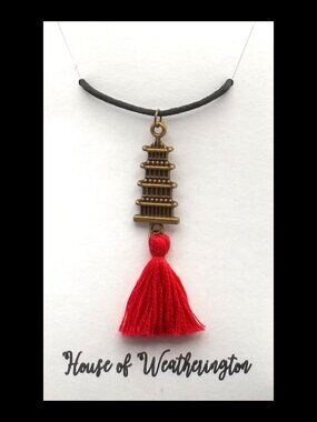 Handcrafted Asian Pagoda Necklace